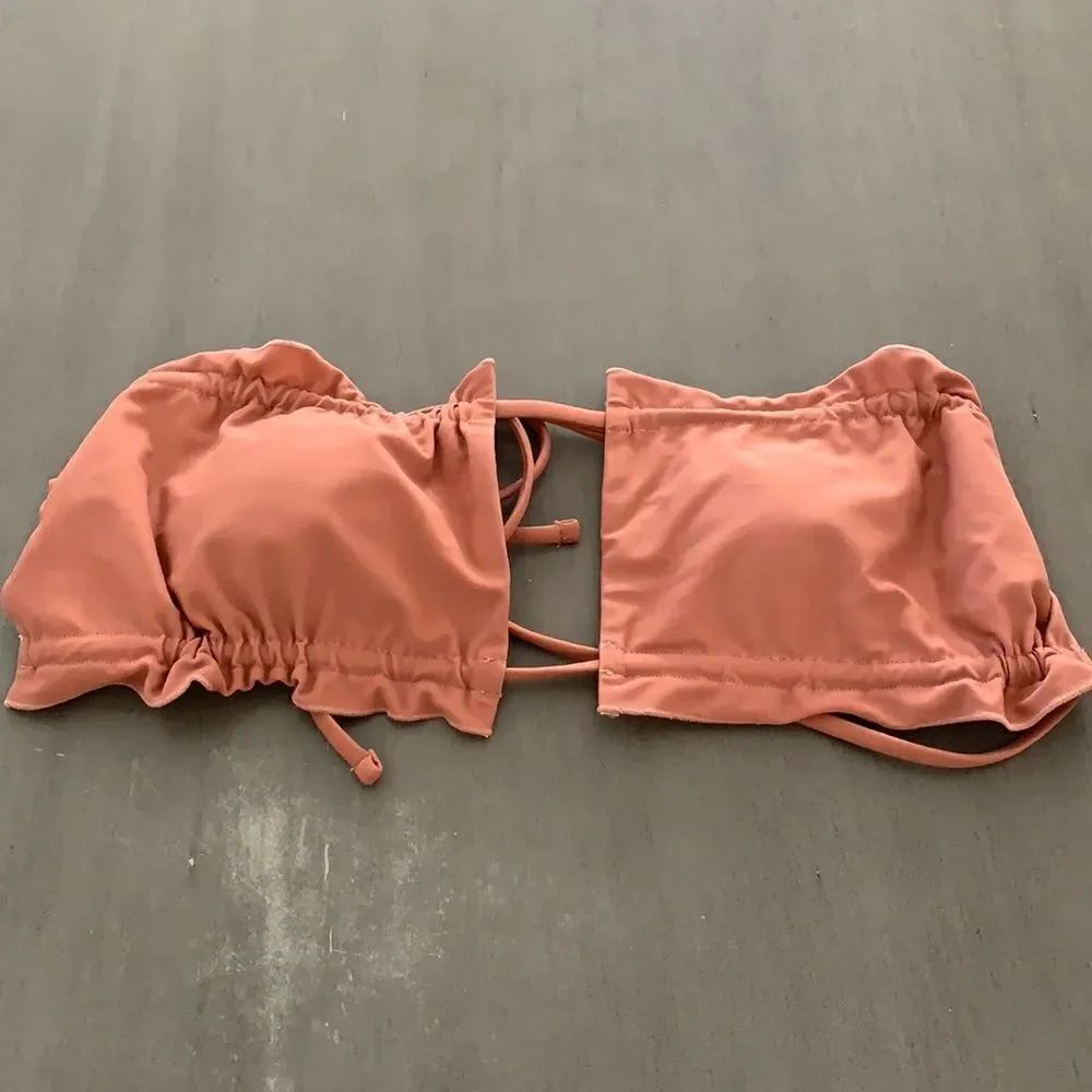 Mauve Strapless Swim Suite Top